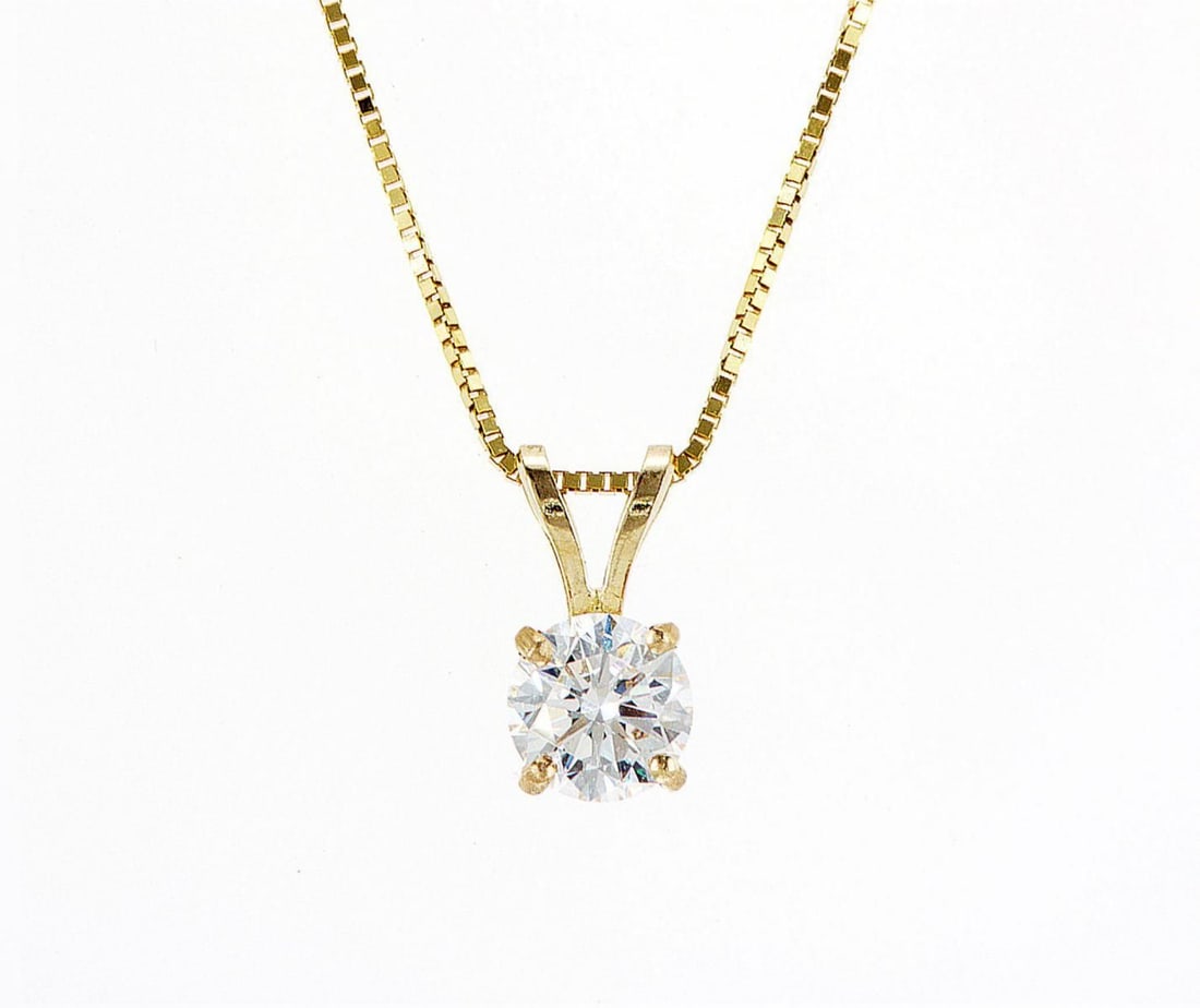 14kt Yellow Gold 0.85ctw Diamond Pendant: Jewelry Description Description: One 14k yellow gold pendant, set with lab grown diamond. Jewelry Weight: 2.21 Grs Total Diamonds Weight: 0.85 Cts Precious Metal: 14kt Yellow Gold Certificate Number: 