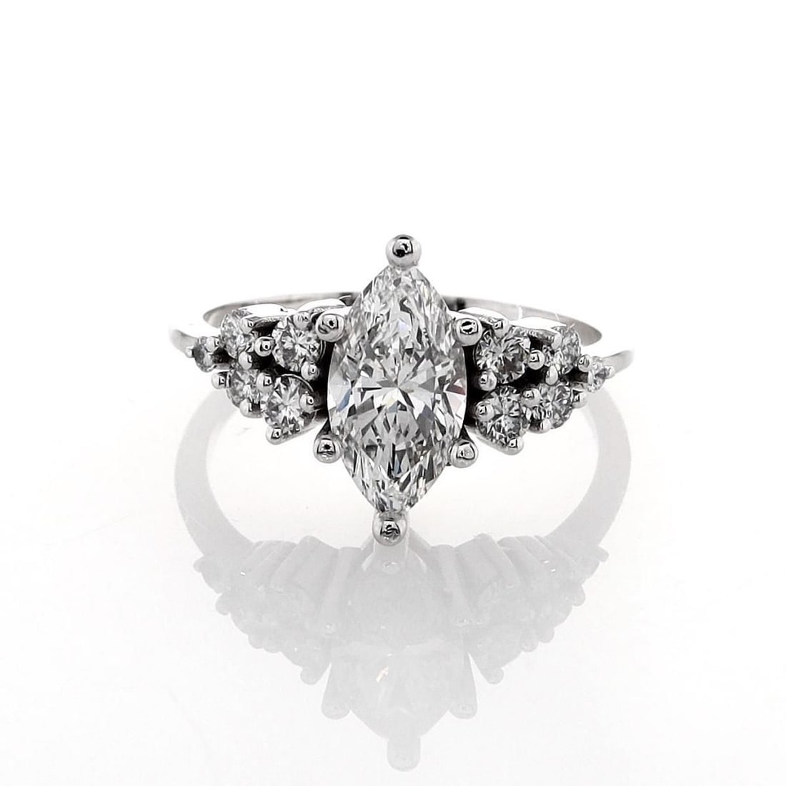 14kt White Gold 1.35ctw Diamond Ring: Jewelry Description Description: One 14k white gold ring, set with lab grown diamonds. Jewelry Weight: 2.94 Grs Total Diamonds Weight: 1.35 Cts Precious Metal: 14kt White Gold Certificate Number: DSL-