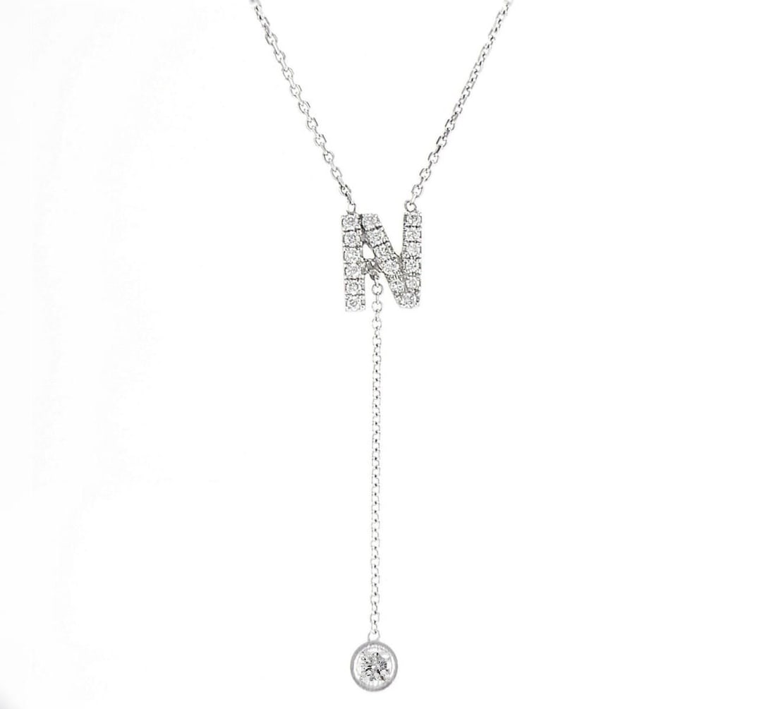 14K White Gold 0.25ctw Necklace: Jewelry Description Description: Natural Diamond Necklace, 14K White Gold Jewelry Weight: 2.23 Grs Total Diamonds Weight: 0.25 Cts Precious Metal: 14K White Gold Certificate Number: DSL- 4440958337 Ap