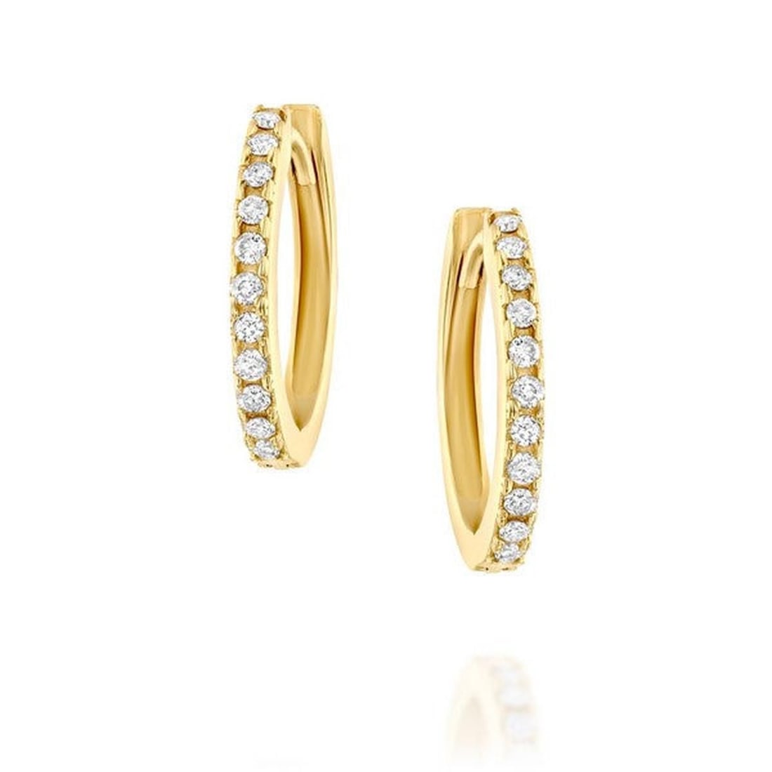 14kt Yellow Gold 0.13ctw Diamond Earrings: One pair of 14k yellow gold earrings Jewelry Weight: 1.8Grs Total Diamonds Weight: 0.13Cts Main Stones Description: Quantity: 22 Cut and shape: Round Carats Weight: 0.13 Clarity: VS Color: F DSL Appra