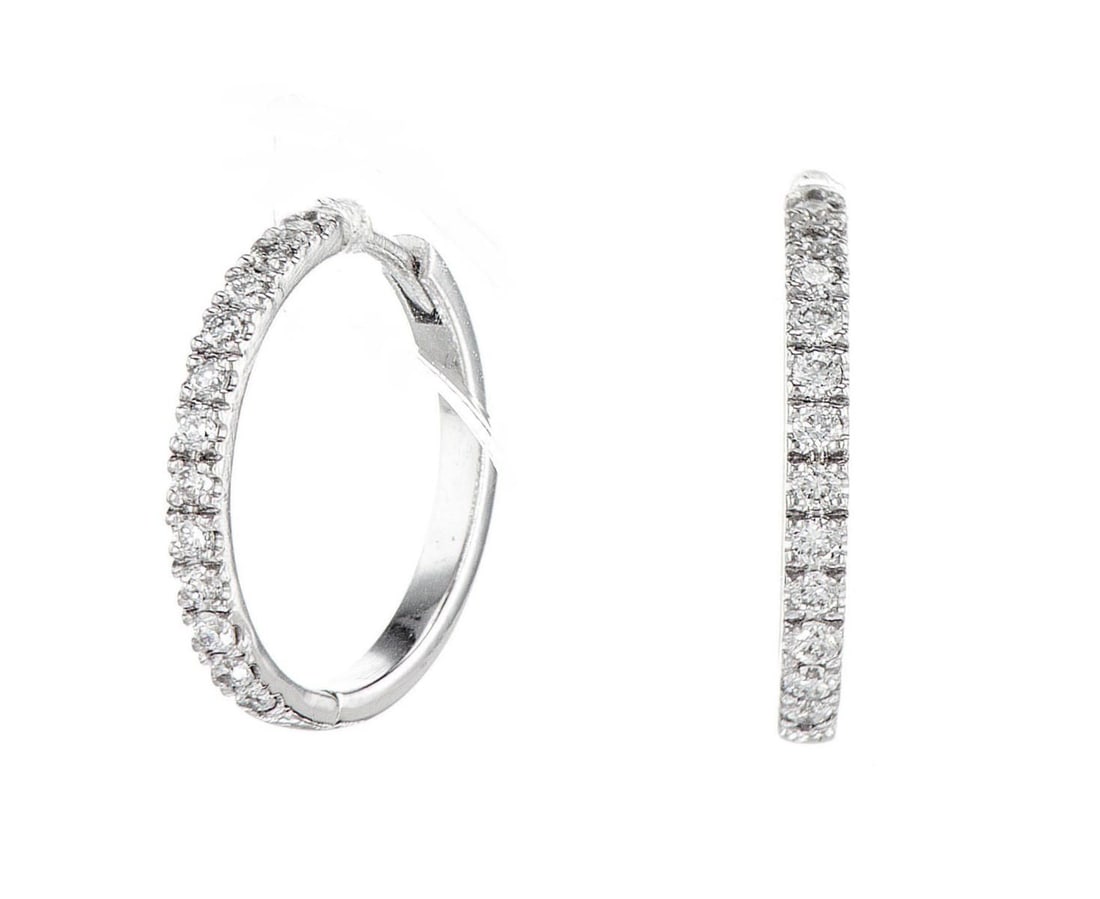 14K White Gold 0.48ctw Earring (1 of 2)