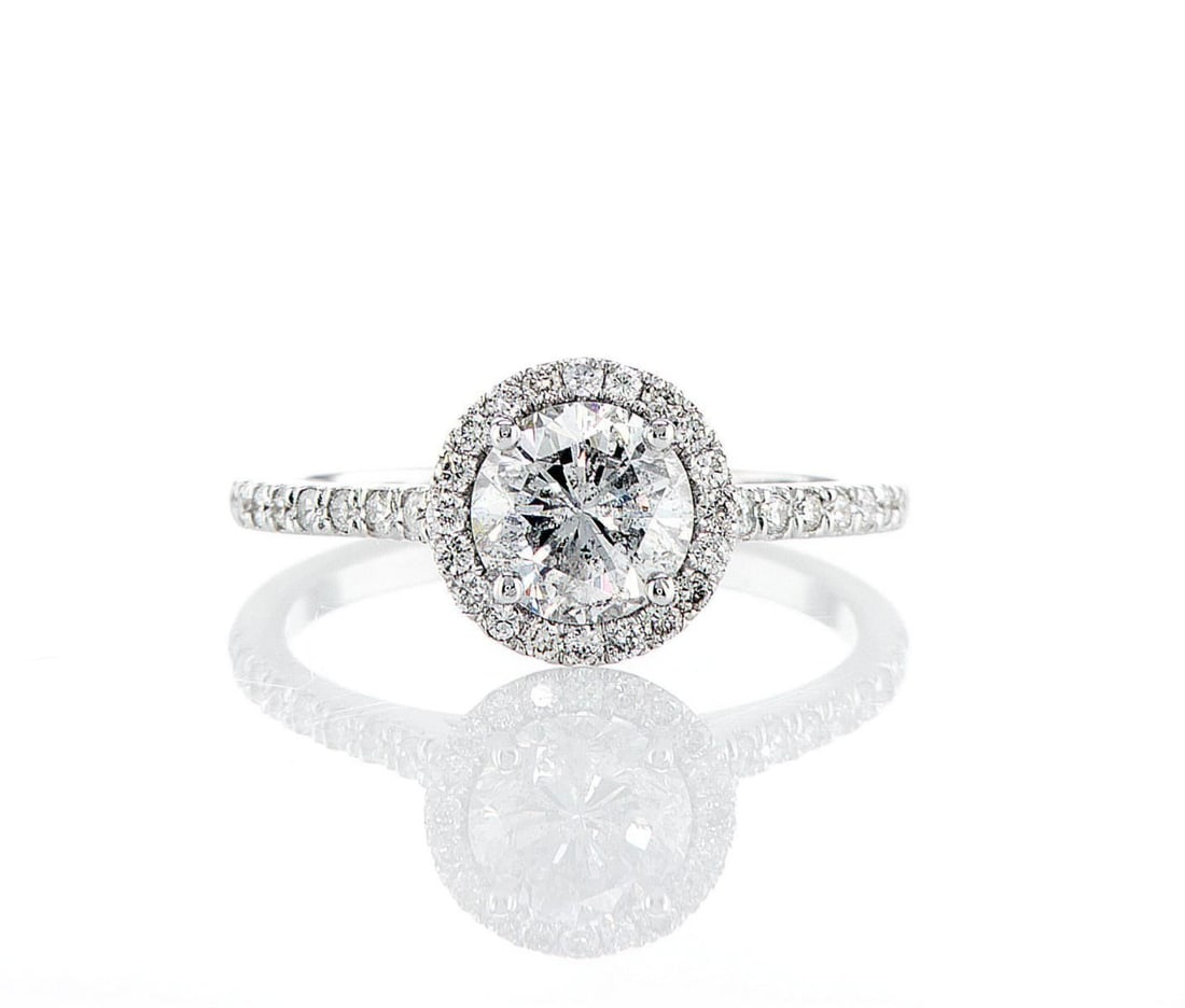 14kt White Gold 1.69ctw Diamond Ring: Jewelry Description Description: One 14k white gold ring, set with natural diamonds. Jewelry Weight: 2.53 Grs Total Diamonds Weight: 1.69 Cts Precious Metal: 14kt White Gold Certificate Number: DSL- 4