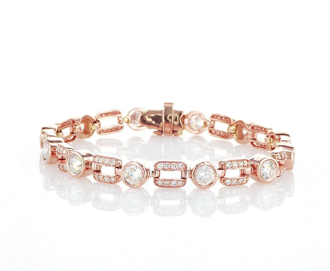 14kt Rose Gold 4.67ctw Diamond Bracelet (1 of 2)