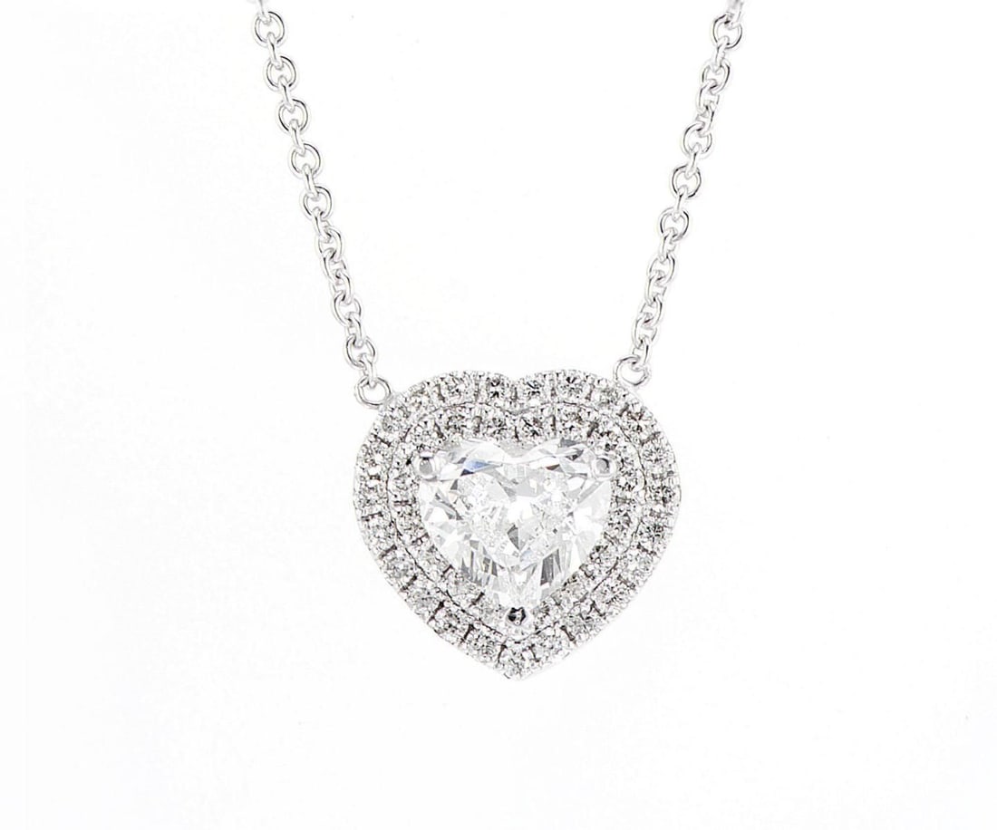 14kt White Gold 1.61ctw Diamond Pendant (1 of 2)