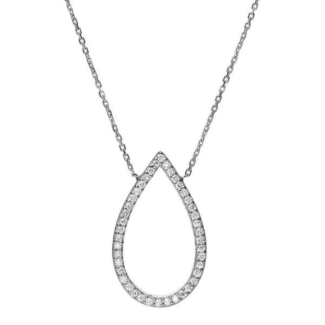 14kt White Gold 0.25ctw Diamond Pendant: One 14k white gold pendant Jewelry Weight: 2Grs Total Diamonds Weight: 0.25Cts Main Stones Description: Quantity: 42 Cut and shape: Round Carats Weight: 0.25 Clarity: VS Color: F DSL Appraised. Certif