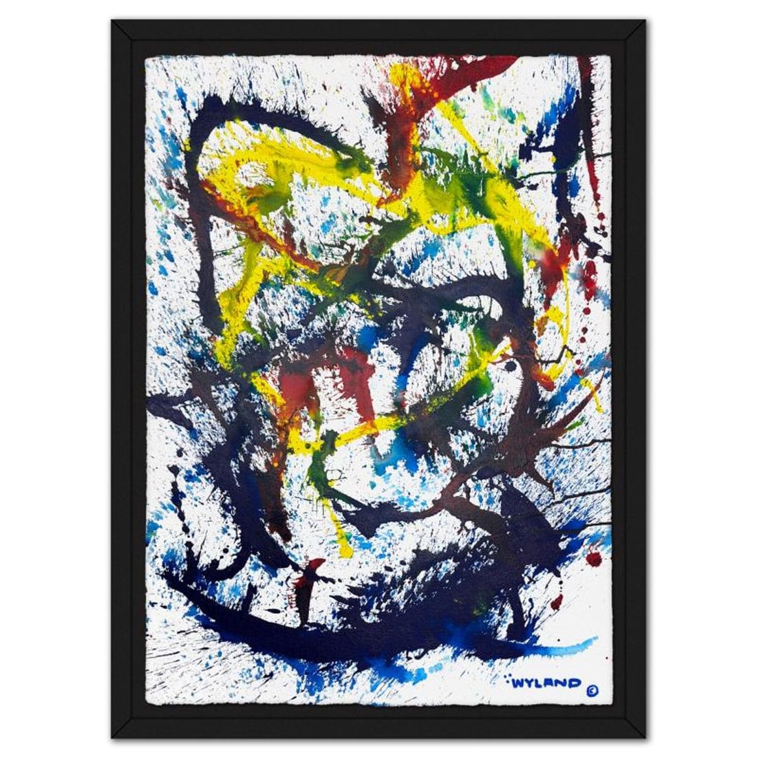 Wyland, Framed Original Watercolor Painting, Hand Signed with Letter of Authenticity.: This is an original watercolor painting on paper by Wyland, hand signed by the artist. This piece comes custom framed. Includes Letter of Authenticity. Measures approx. 48" x 34" (frame), 40" x 26" (i