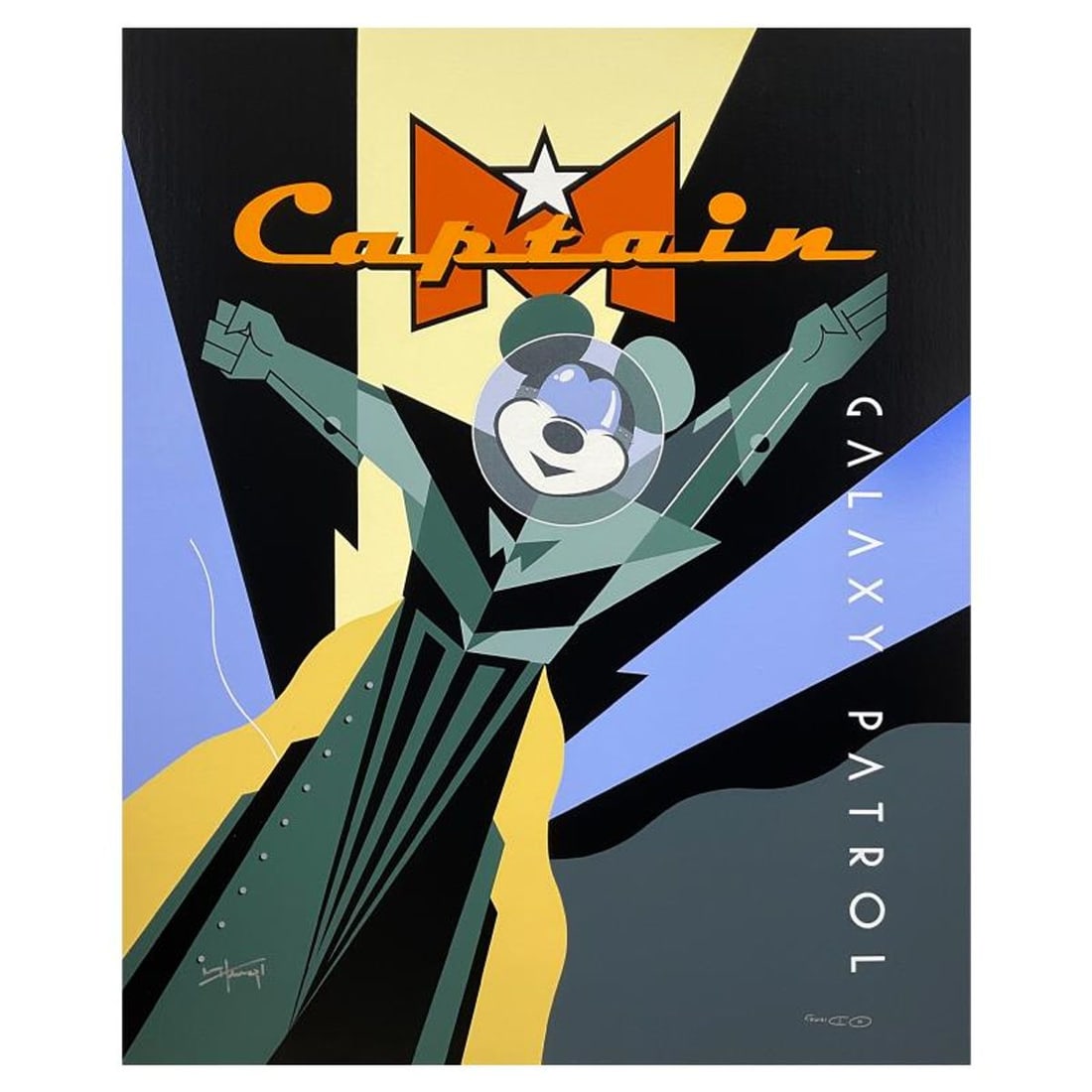 Mike Kungl, "Captain M, Galaxy Patrol" Limited Edition on Canvas from Disney Fine Art, Numbered and: Captain M, Galaxy Patrol is a limited edition giclee on canvas by Mike Kungl, numbered and hand signed by the artist. This piece is licensed by Disney Fine Art. Includes Letter of Authenticity.