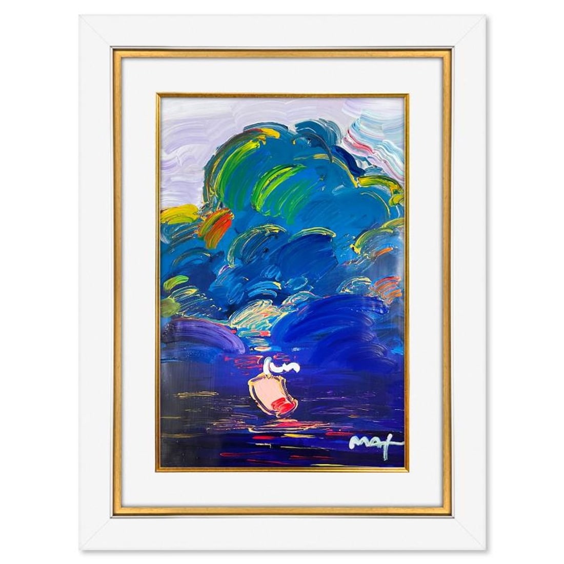 Peter Max, "Summer Storm" Framed One-of-a-Kind Acrylic Mixed Media (48.5" x 36.5"), Hand Signed with (1 of 3)