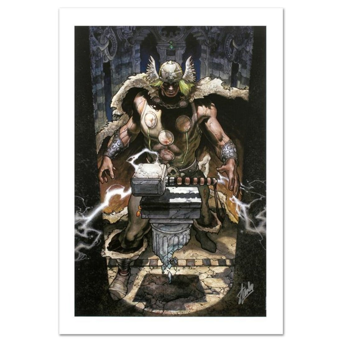 Stan Lee Signed, Marvel Comics Limited Edition Canvas 2/99 "Thor: For Asgard #6" with Certificate of (1 of 1)