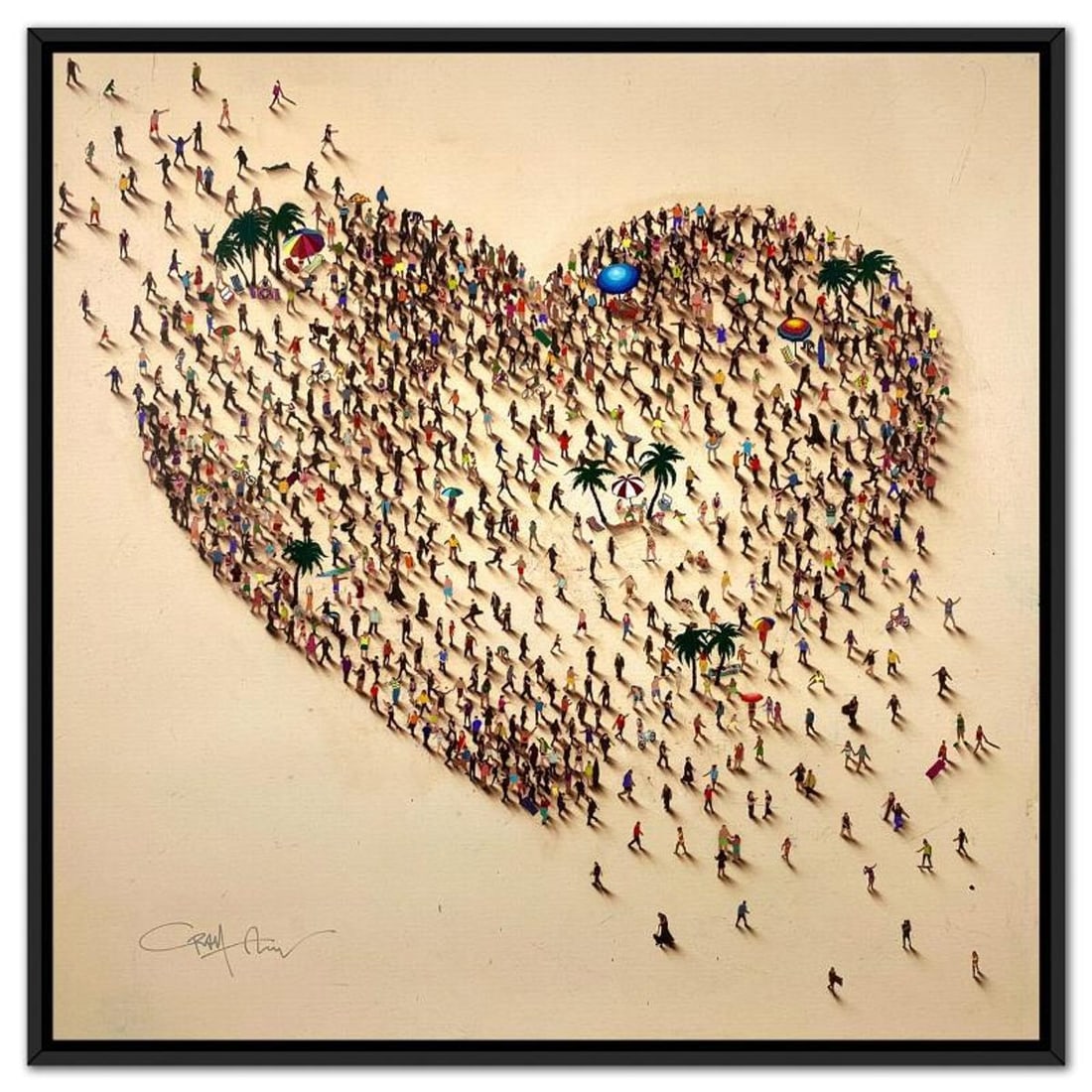 Craig Alan, "Populus: Summer Love" Framed, Hand Signed Limited Edition Canvas with Letter of (1 of 1)