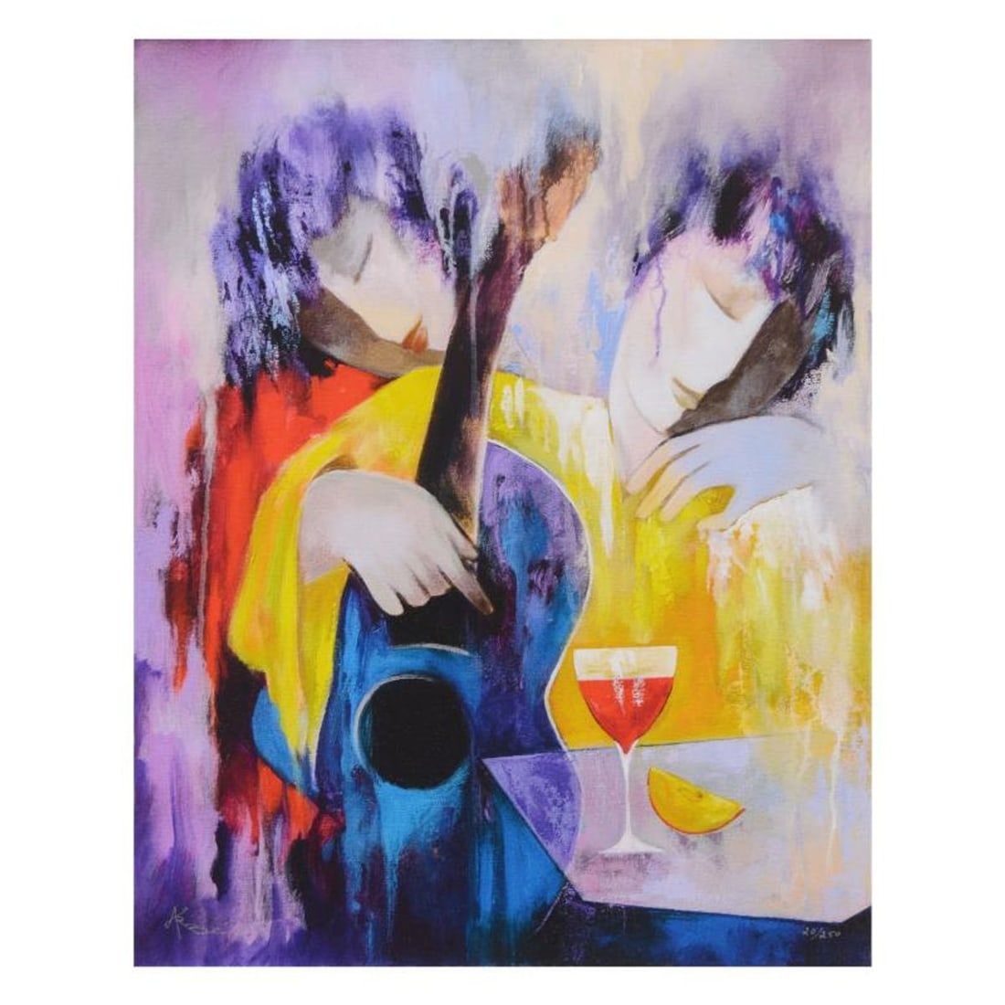 Arbe, "Interlude" Limited Edition on Canvas, Numbered and Hand Signed with Certificate of (1 of 2)