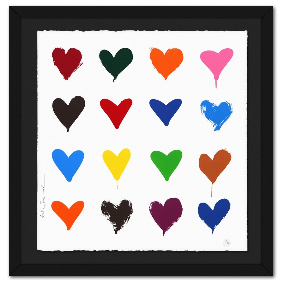 Mr Brainwash- Silkcreen on Paper "All You Need Is He[Art], 2022": Artist: Mr Brainwash. Medium: Silkcreen on Paper. Title: All You Need Is He[Art], 2022. Size: 22.5" x 22.5". Measures approx. 27" x 27.5" (framed). Signature: Hand signed and numbered. Certificate of 