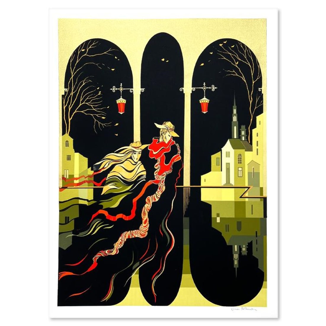 Zina Roitman, Limited Edition Serigraph, Hand Signed and Numbered, Letter of Authenticity.: This is a limited edition serigraph on paper by Zina Roitman. The piece comes hand signed by the artist, numbered, and with a letter of authenticity. Measures approximately 26.5" x 19". Reference#: 93