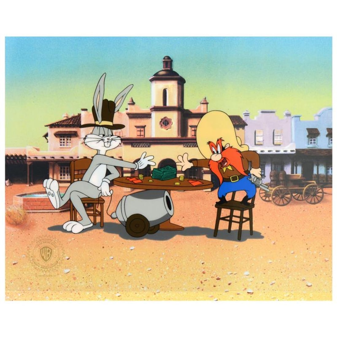 Loaded Hands Limited Edition Sericel with Background (Dated 1992) from Warner Bros., with: Loaded Hands is a limited edition sericel with background (dated 1992), bearing the official seal of authentication from Warner Bros.! Also, includes Certificate of Authenticity! Measures approx. 13.5