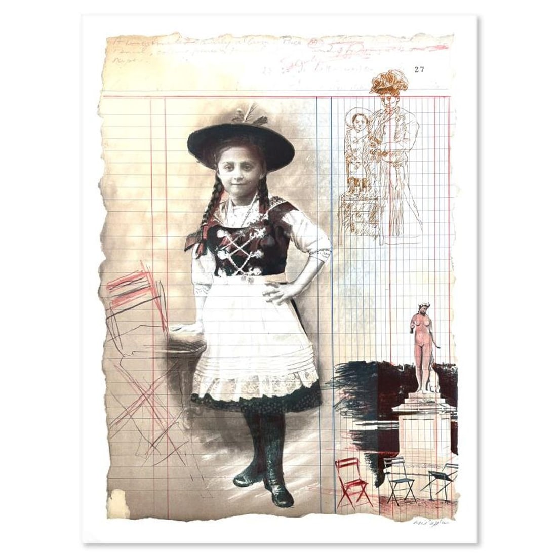 Arie Azene, Hand Signed, Numbered Limited Edition with Letter of Authenticity.: This is a limited edition on paper by Arie Azene. The piece comes hand signed by the artist, numbered, and with a letter of authenticity. Measures approximately 26" x 19". Reference#: 89799.