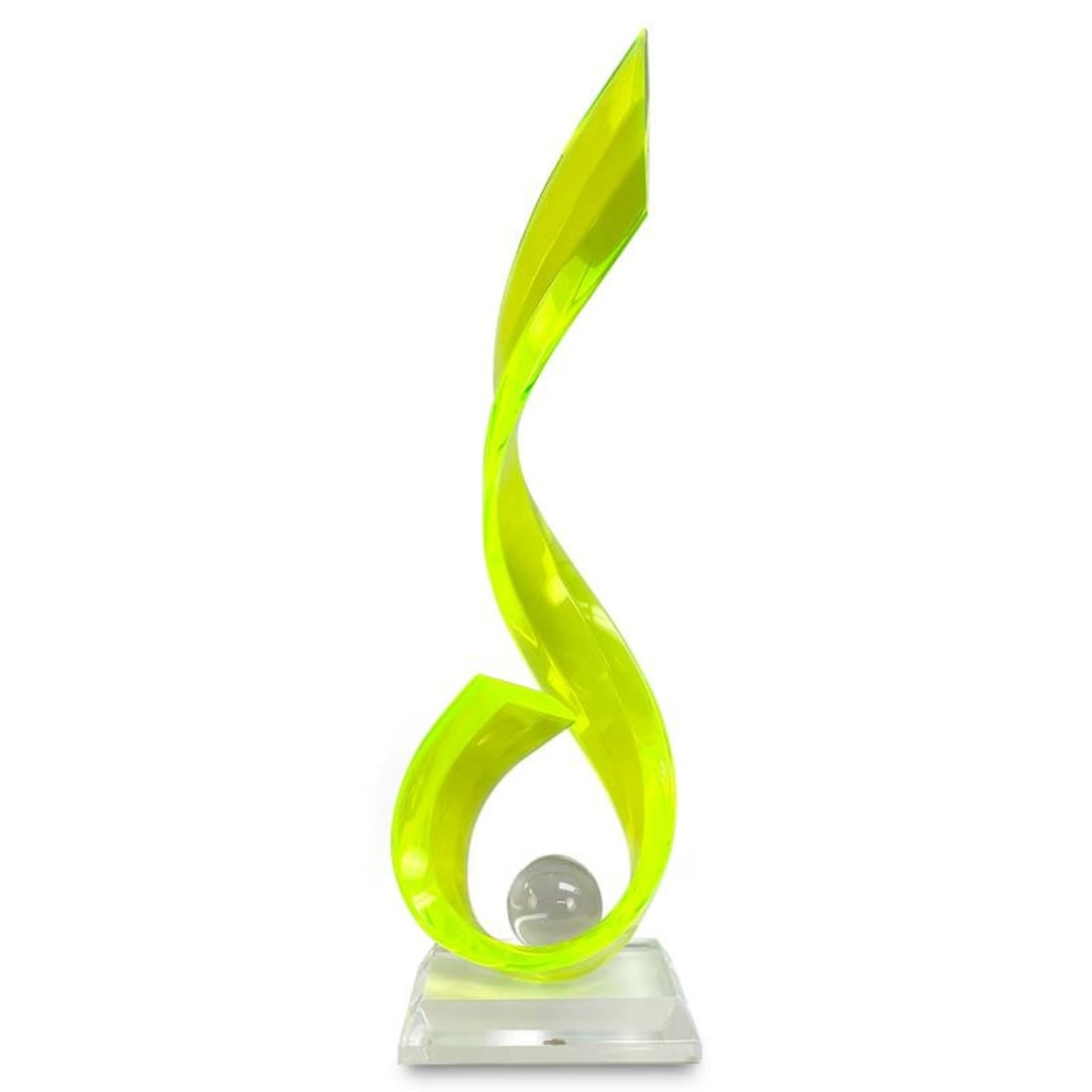 Shlomi Haziza, "Tornado" Acrylic Sculpture, Hand Signed with Letter of Authenticity.: Tornado is an acrylic sculpture by Shlomi Haziza, hand signed by the artist. Includes Letter of Authenticity. Measures approx. 11" x 36" x 7". There are minor scratches to the piece.