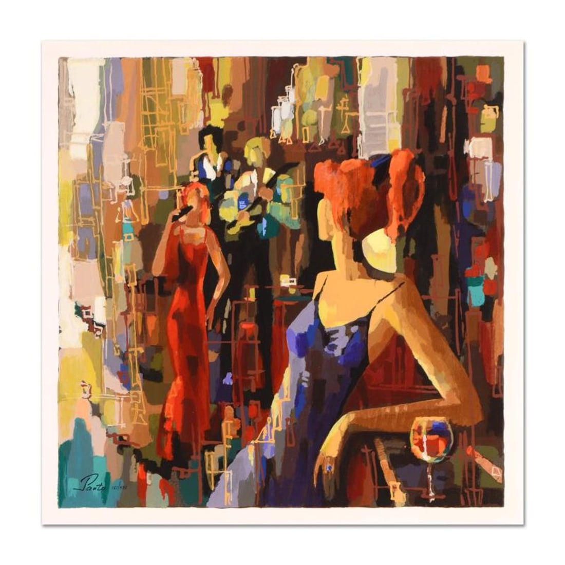 Nelly Panto, "Waiting for You" Limited Edition Serigraph, Numbered and Hand Signed with Certificate: Waiting for You is a limited edition serigraph on paper, numbered and hand signed by Nelly Panto. Includes Certificate of Authenticity. Measures approx. 22.5" x 22.5" (border), 20.5" x 20.5" (image). 