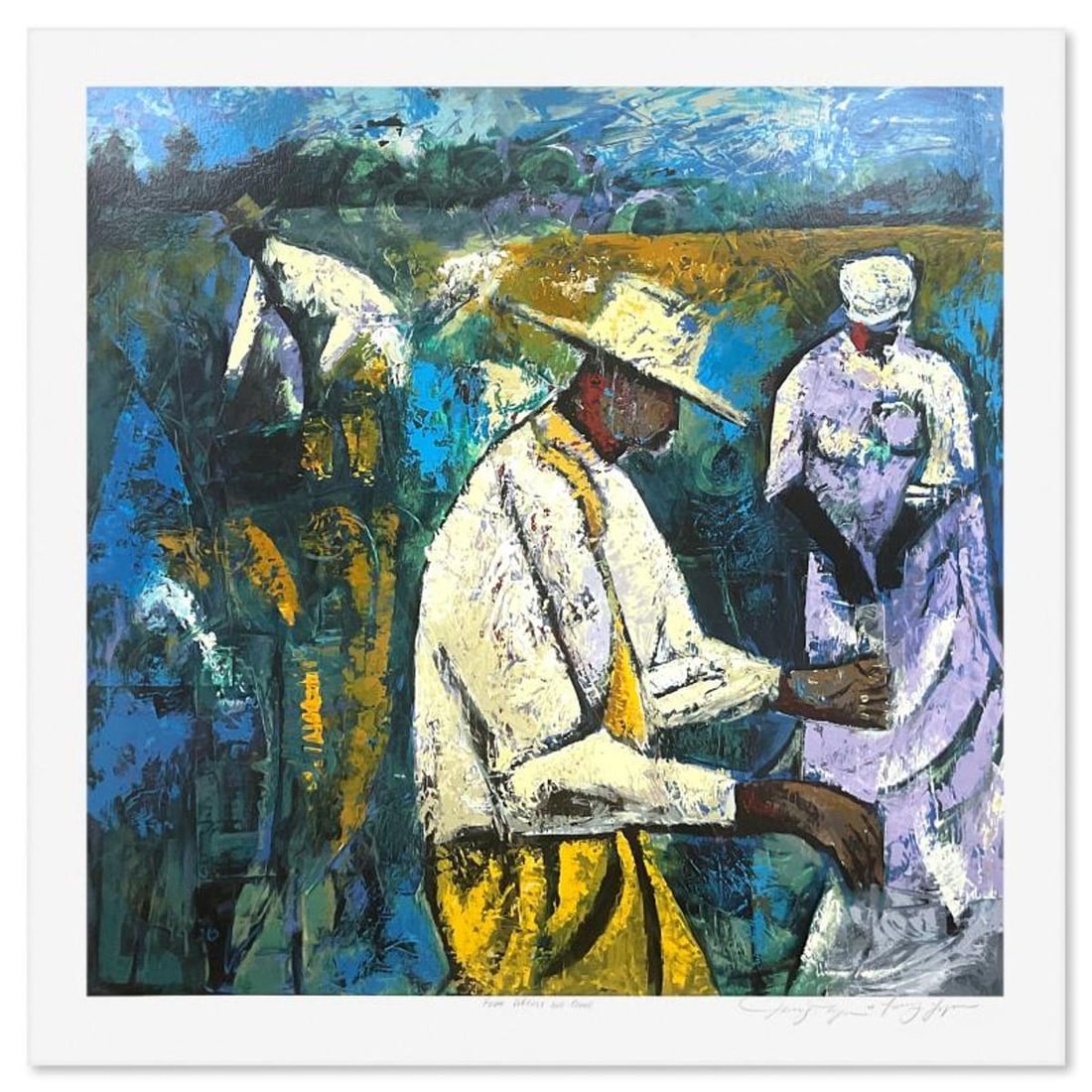Terry & Jerry Lynn, "From Whence We Came" Limited Edition Printer's Proof Serigraph, Numbered and: From Whence We Came is a limited edition printer's proof serigraph on paper by Terry & Jerry Lynn, numbered and hand signed by the artist. Includes Letter of Authenticity. Measures approx. 34" x 33"