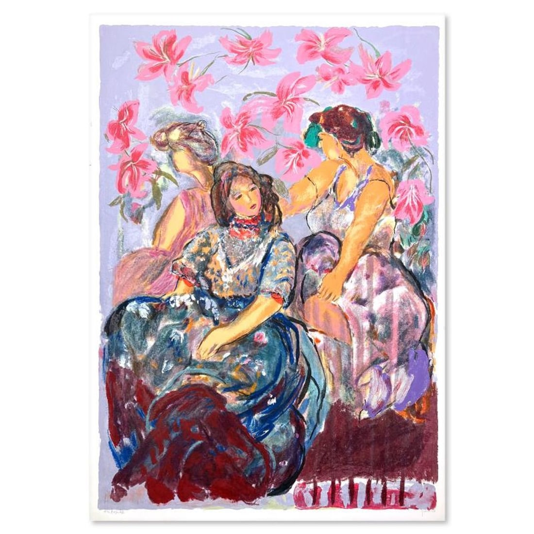 Lea Avizedek, Hand Signed, Numbered Limited Edition with Letter of Authenticity.: This is a limited edition on paper by Lea Avizedek. The piece comes hand signed by the artist, numbered, and with a letter of authenticity. Measures approximately 43" x 30". Reference#: 89769.