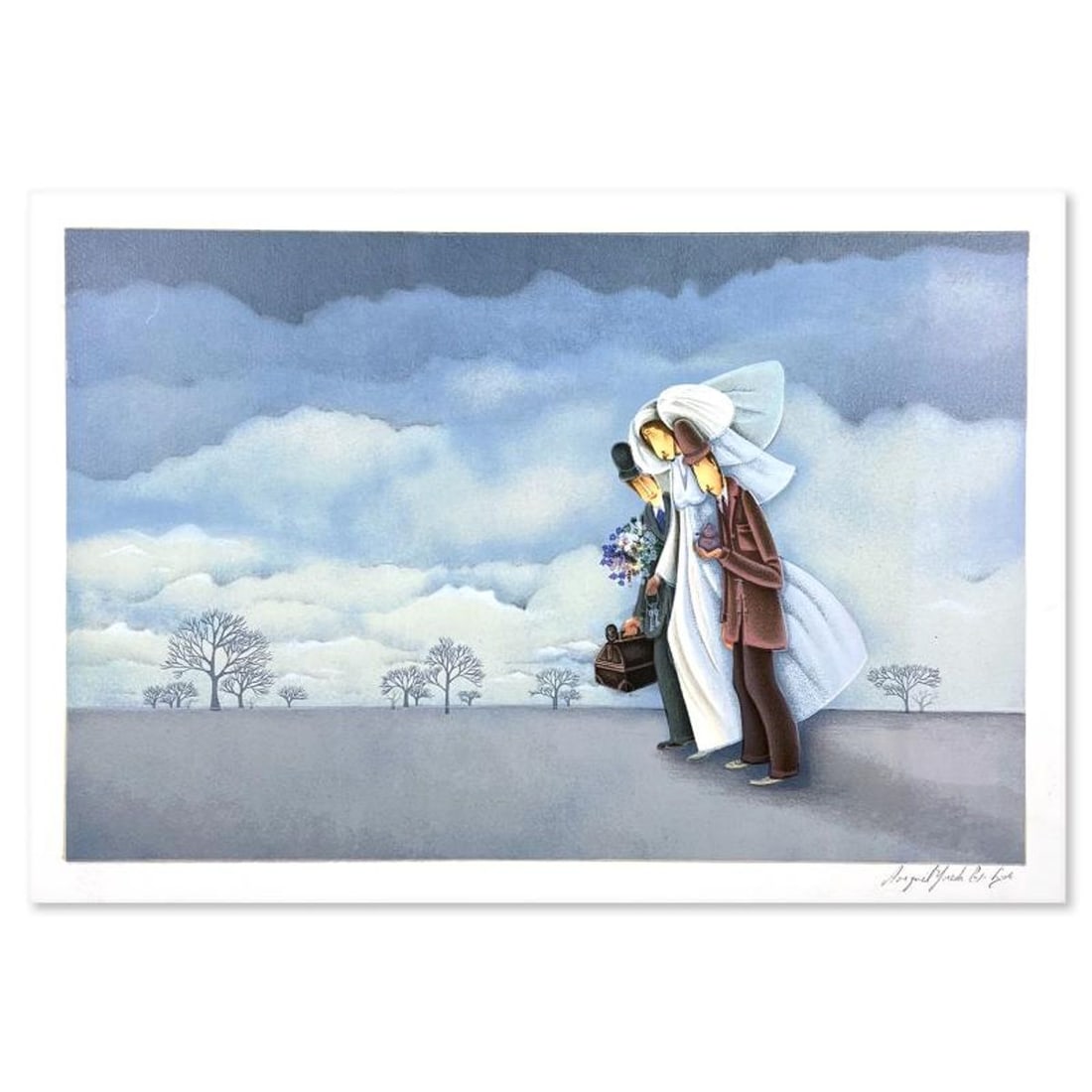 Avigail Yoresh, Limited Edition Serigraph, Hand Signed and Numbered with Letter of Authenticity.: This is a limited edition serigraph on paper by Avigail Yoresh. The piece comes hand signed by the artist, numbered, and with a letter of authenticity. Measures approximately 11.5" x 17". Reference#: 