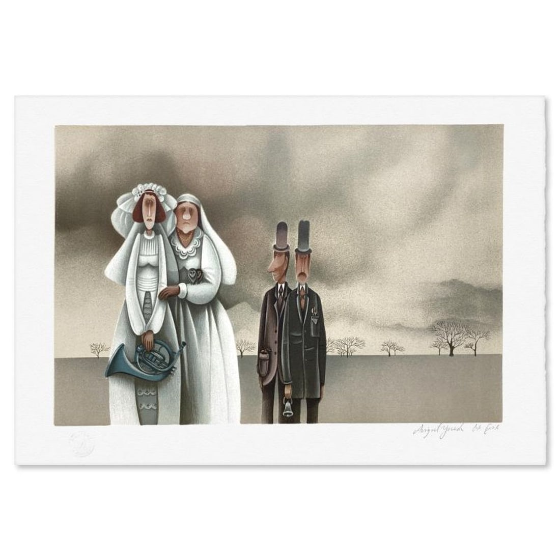 Avigail Yoresh, Limited Edition Serigraph, Numbered and Hand Signed with Letter of Authenticity.: This is a limited edition serigraph on paper by Avigail Yoresh, numbered and hand signed by the artist. Includes Letter of Authenticity. Measures approx. 14" x 20.5" (border), 11.5" x 17" (image). Ref