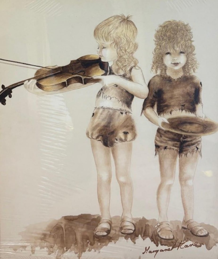 Margaret Cain- Watercolor on paper: Artist: Margaret Cain. Medium: Watercolor on paper. Size: 28" x 28". Reference#: A-30882.