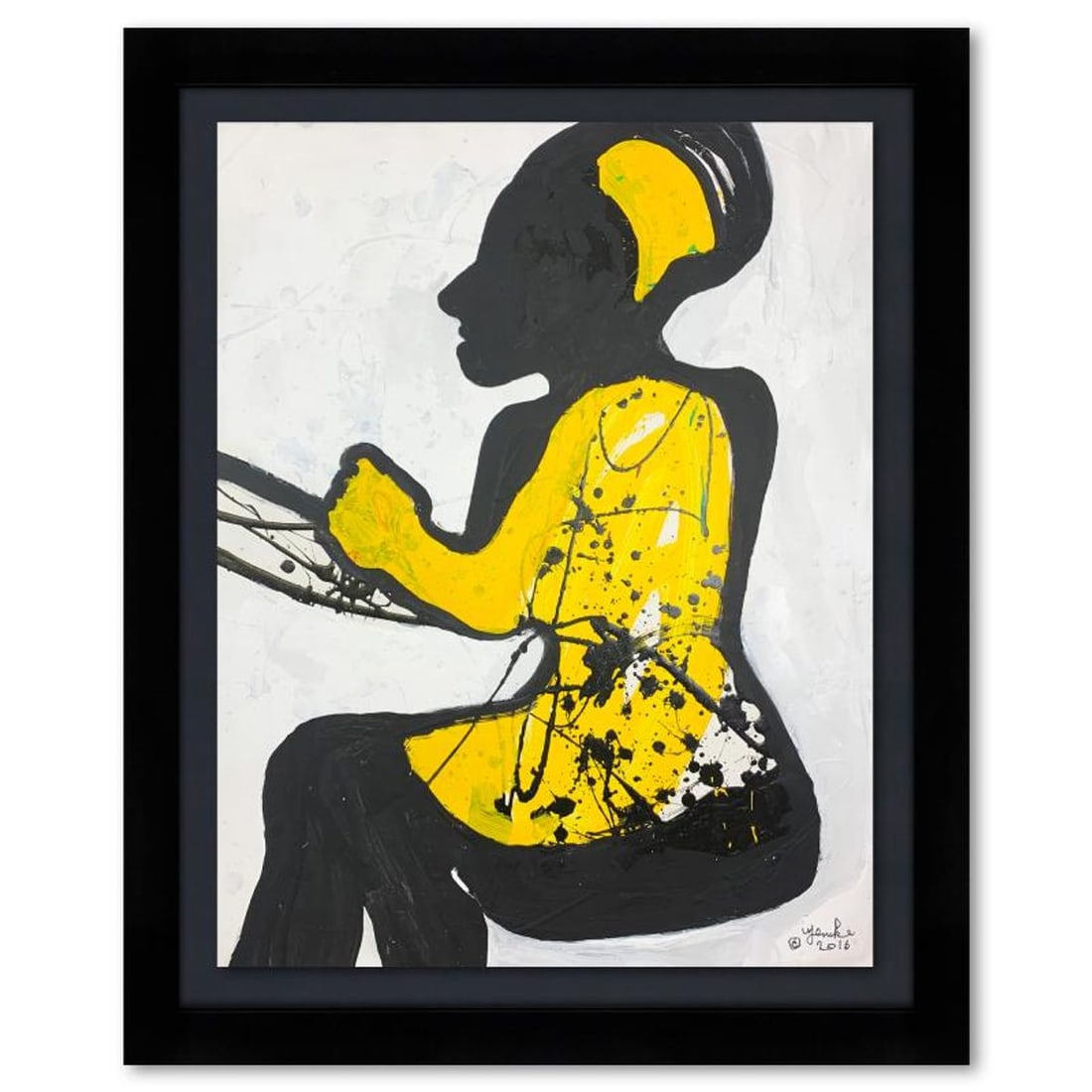 Jenik Cook, Framed Original Acrylic Painting, Hand Signed, Letter of Authenticity.: This is an original acrylic painting on paper by Jenik Cook. Hand signed by the artist, it includes Letter of Authenticity. This piece comes from the artist's personal collection. Measures approximate