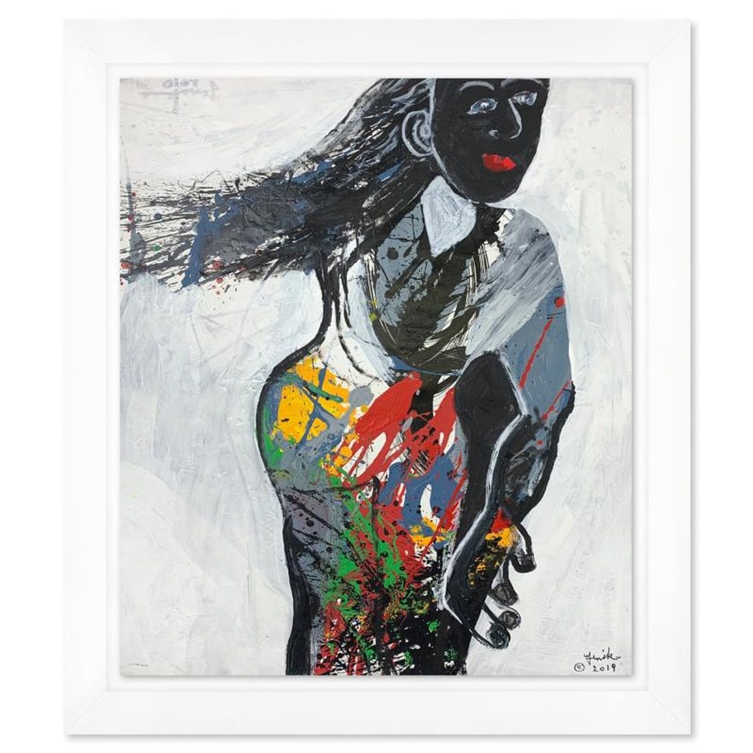 Jenik Cook, Framed Hand Signed Original Painting with Letter of Authenticity.: This is an original acrylic painting on paper by Jenik Cook. Hand signed by the artist, it includes Letter of Authenticity. This piece comes from the artist's personal collection. Measures approximate
