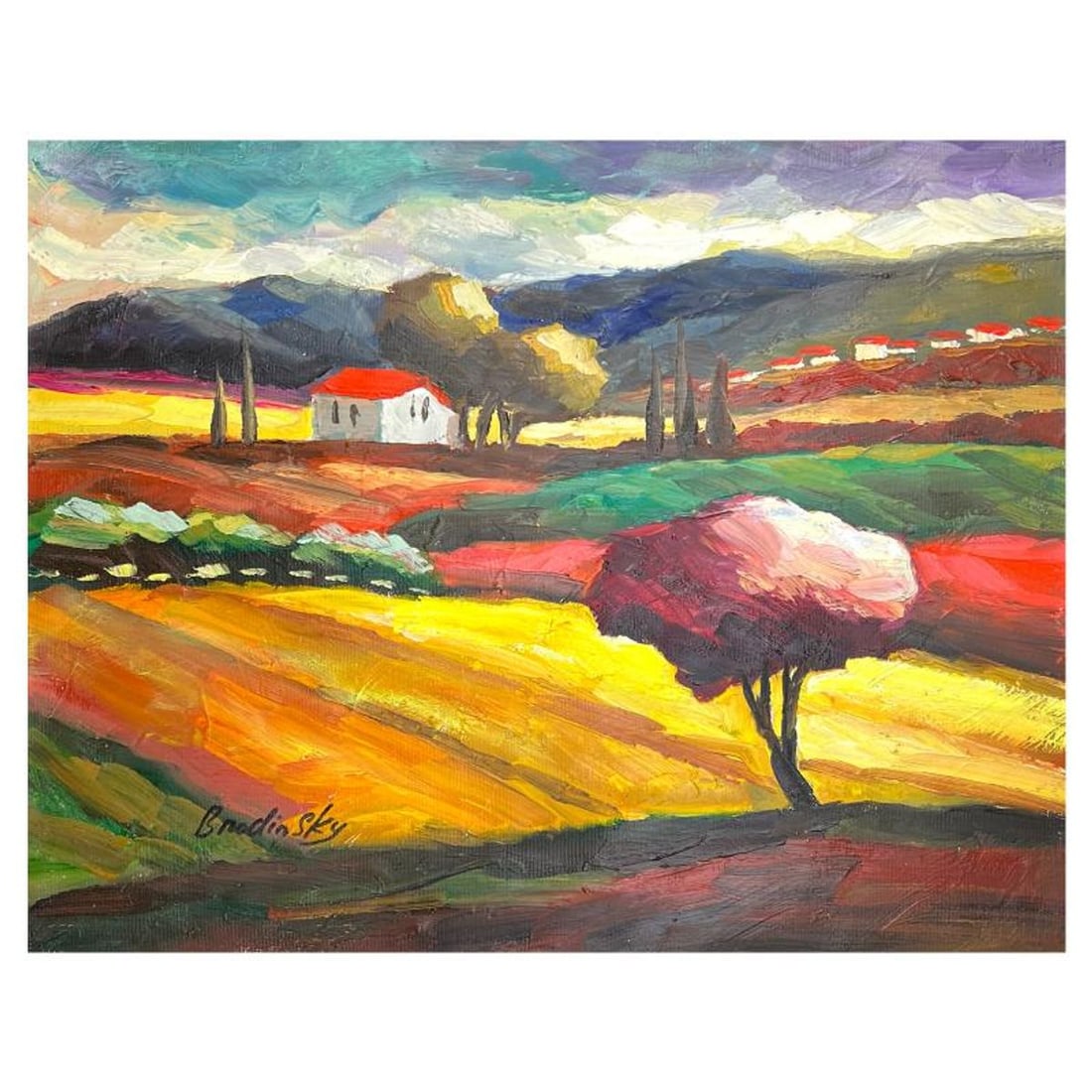 Slava Brodinsky, Hand Signed Original Painting on Canvas with Letter of Authenticity. (1 of 2)