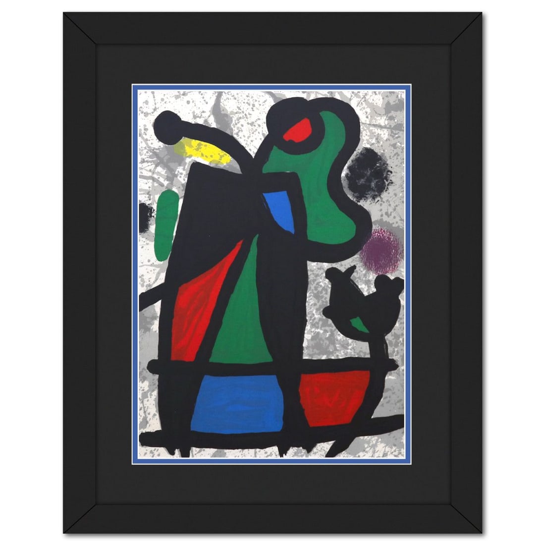 After Joan Miro- Lithograph on Rivoli paper "DLM186 - Composition II" (1 of 1)