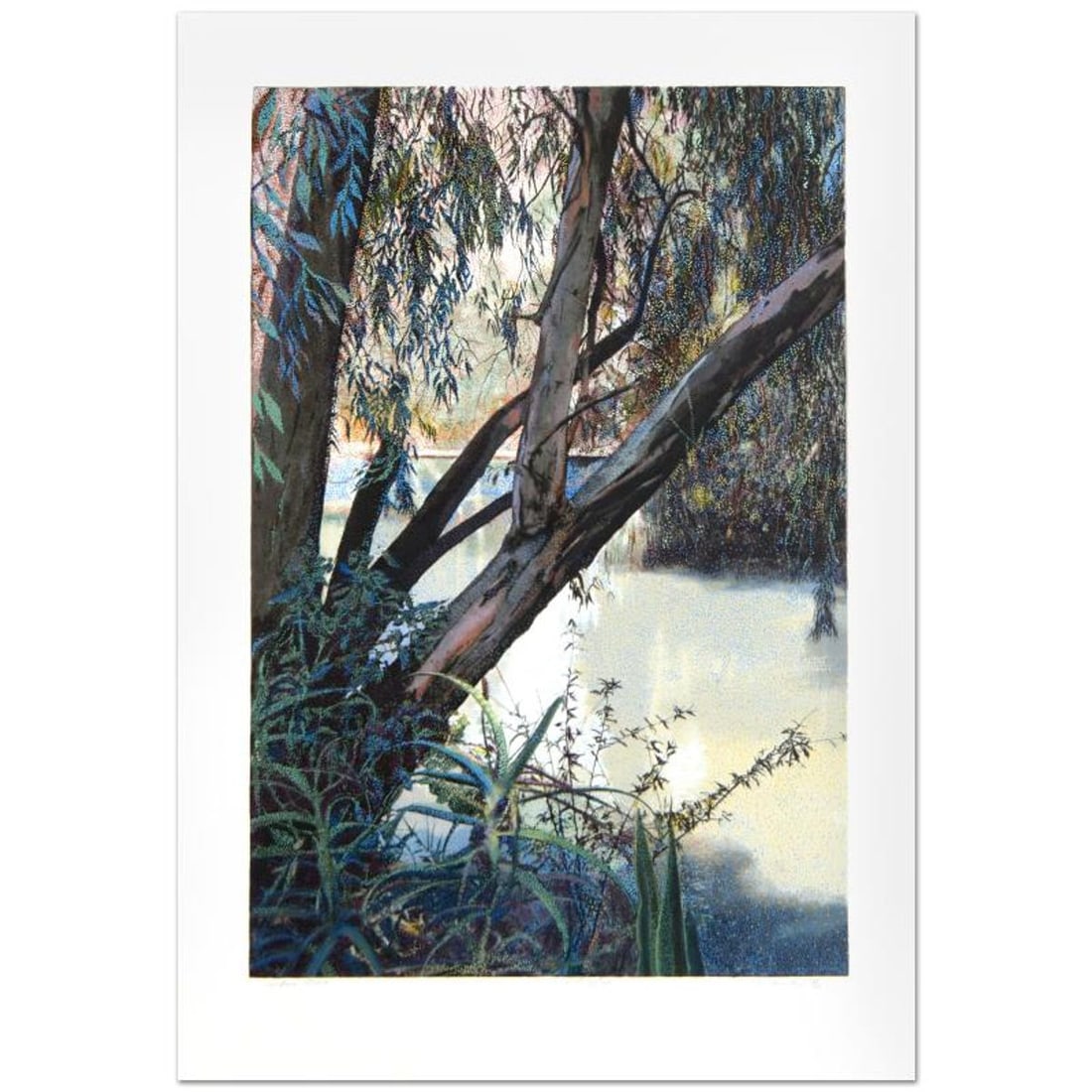 Marcus Uzilevsky (1937-2015), "Jordan River" Limited Edition Serigraph (25" x 36"), Numbered and: Jordan River is a limited edition serigraph on paper by by Marcus Uzilevsky (1937-2015), numbered and hand signed by the artist! Includes Certificate of Authenticity! Measures approx. 25" x 36" (with 