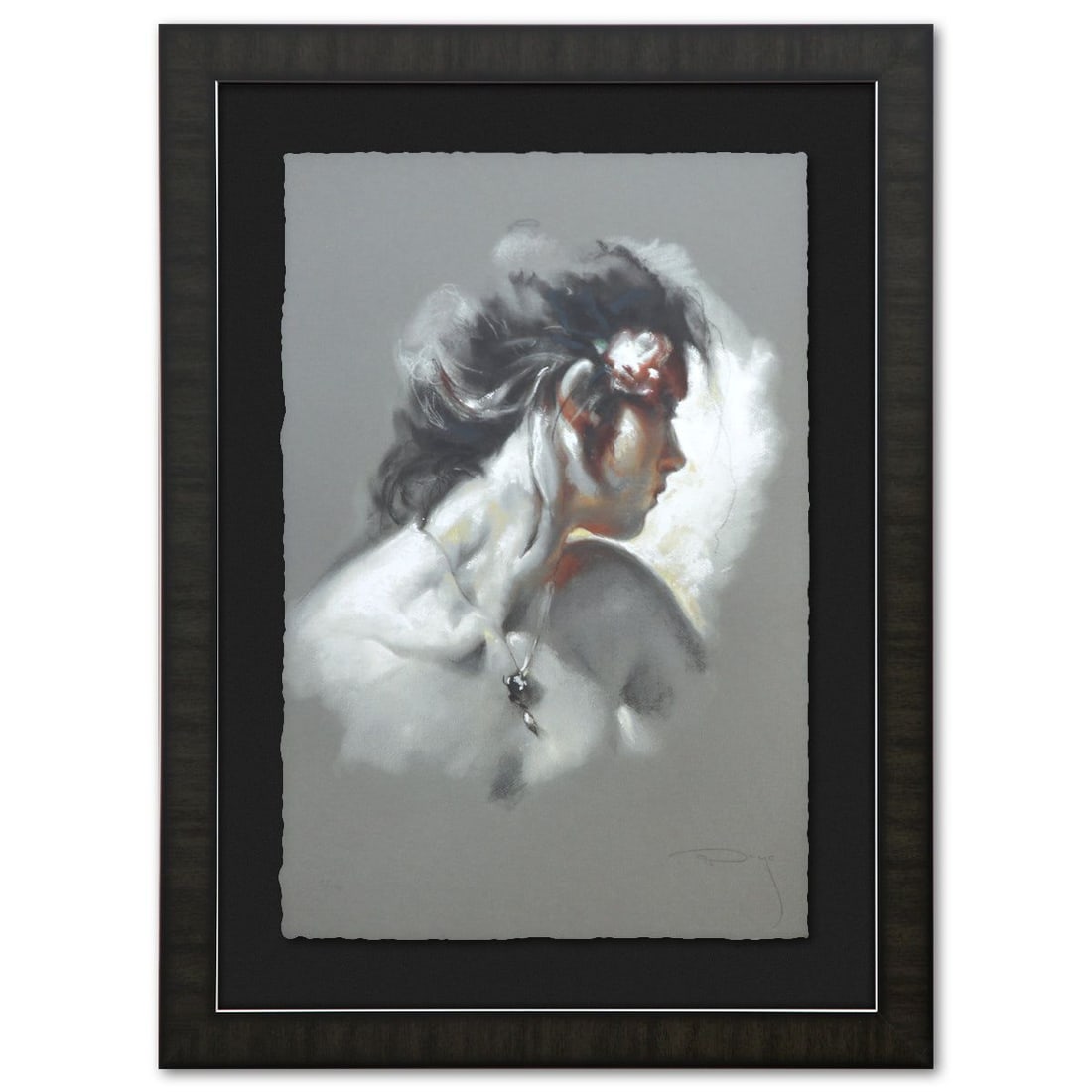 Royo- Serigraph "La Joya": Artist: Royo. Medium: Serigraph. Title: La Joya. Size: 24" x 16". Measures approx. 31" x 23" (framed). Signature: Hand Signed and numbered by the artist. Certificate of Authenticity: Is included. Refe