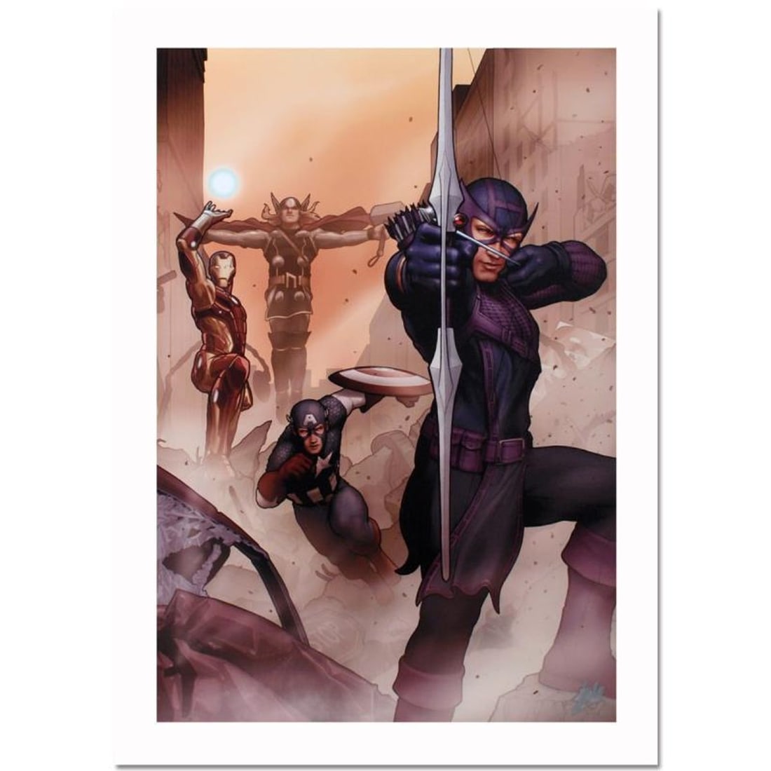 Stan Lee Signed, Marvel Comics "Avengers: Solo #1" Limited Edition Canvas, Numbered 2/10 with: Avengers: Solo #1 is a limited edition giclee on canvas with art by John Tyler Christopher. Officially licensed by Marvel, this piece is numbered 2/10 and hand signed by creative legend Stan Lee (1922
