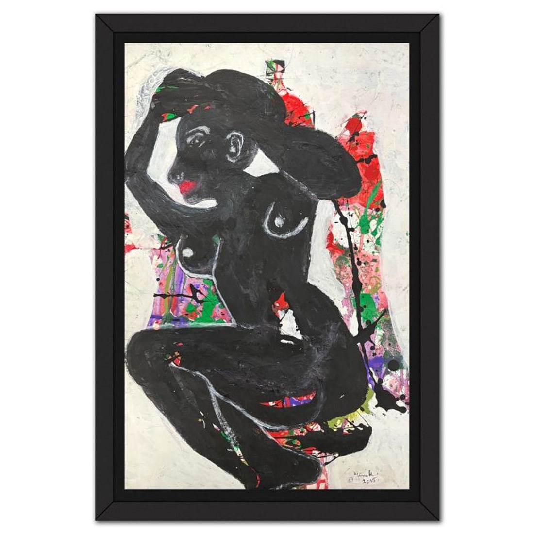 Jenik Cook, Framed Hand Signed Original Painting with Letter of Authenticity.: This is an original acrylic painting on paper by Jenik Cook. Hand signed by the artist, it includes Letter of Authenticity. This piece comes from the artist's personal collection. Measures approximate