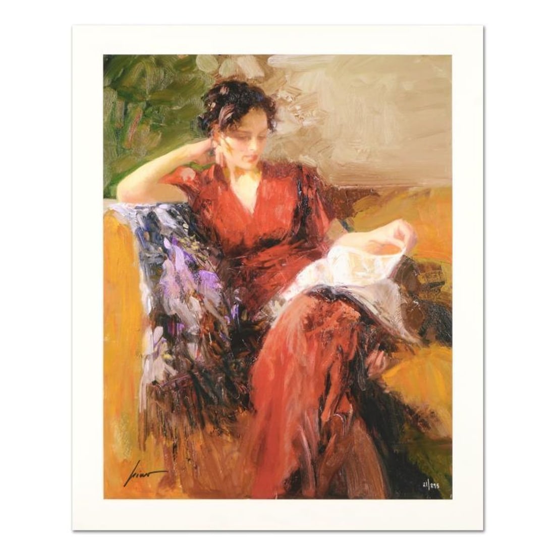 Pino (1939-2010) "Resting Time" Limited Edition Giclee. Numbered and Hand Signed; Certificate of: Resting Time is a limited edition giclee on paper by Pino (1939-2010). The piece comes numbered and is hand signed by the artist. Includes Certificate of Authenticity. Measures approximately 20 x 16" 