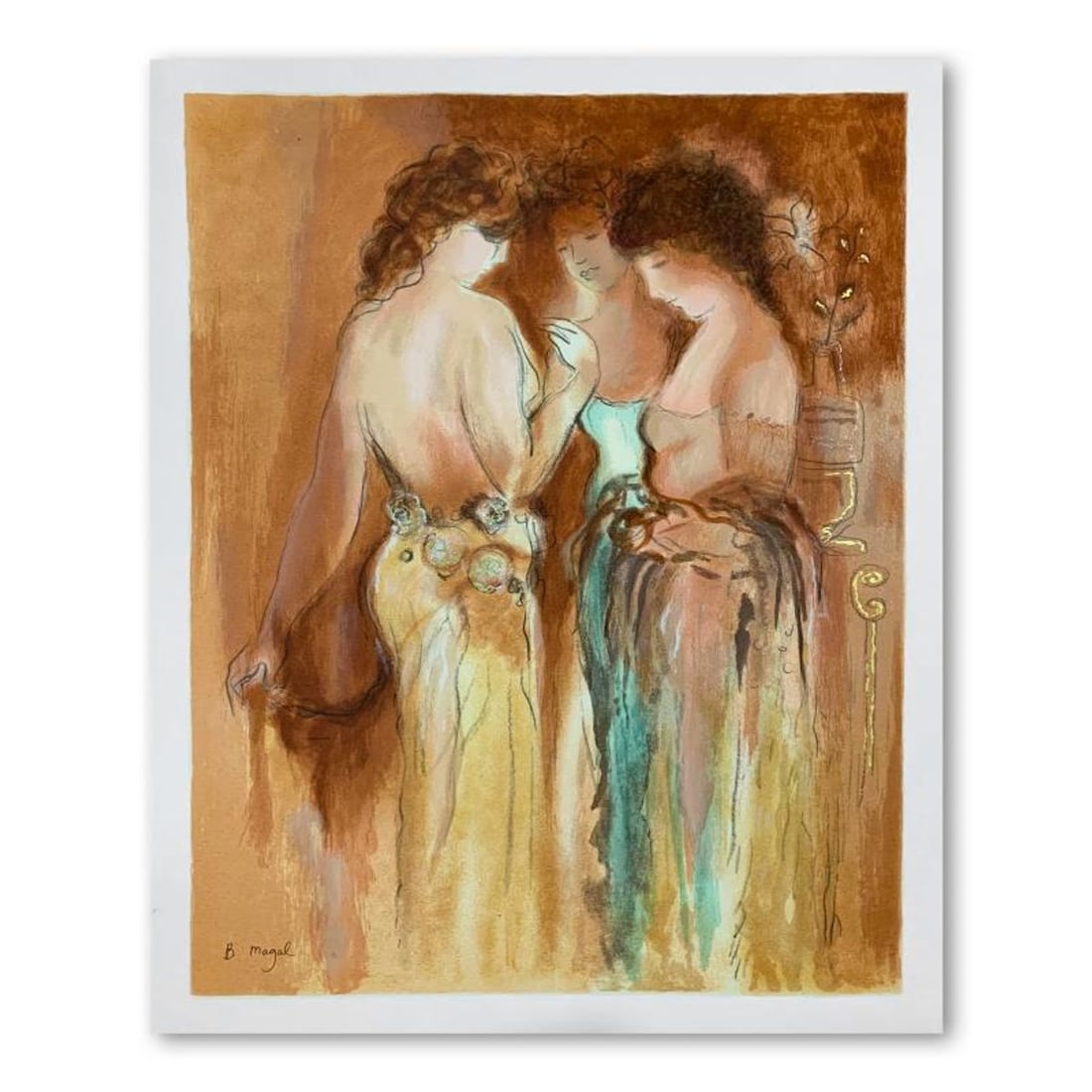 Batia Magal, "High Class Party" Hand Signed Limited Edition Serigraph on Paper with Letter of (1 of 2)