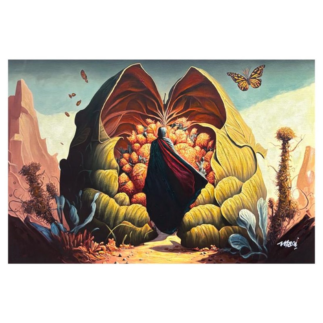 Mani, Hand Signed Original Acrylic Painting on Canvas with Letter of Authenticity. (1 of 2)