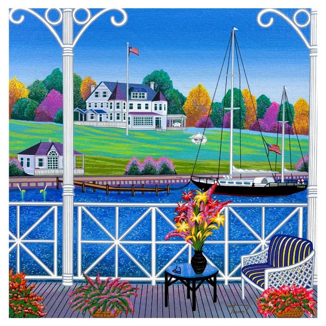 Fanch Ledan, "East Coast Atmosphere II" Limited Edition Serigraph on Canvas, AP Numbered and Hand (1 of 2)