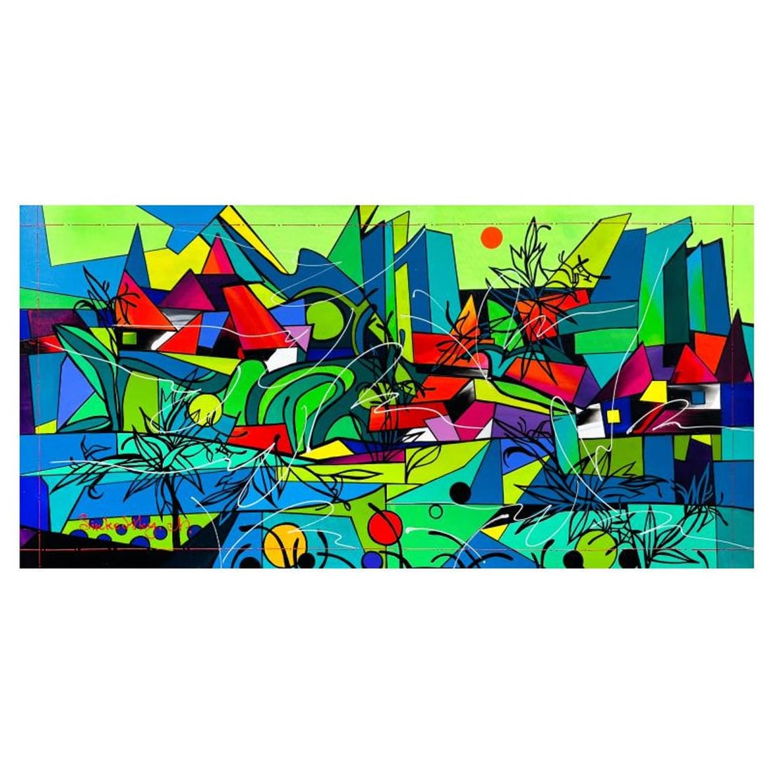 Natalia Sinkovsky, Original Acrylic Painting on Canvas, Hand Signed with Letter of Authenticity. (1 of 2)