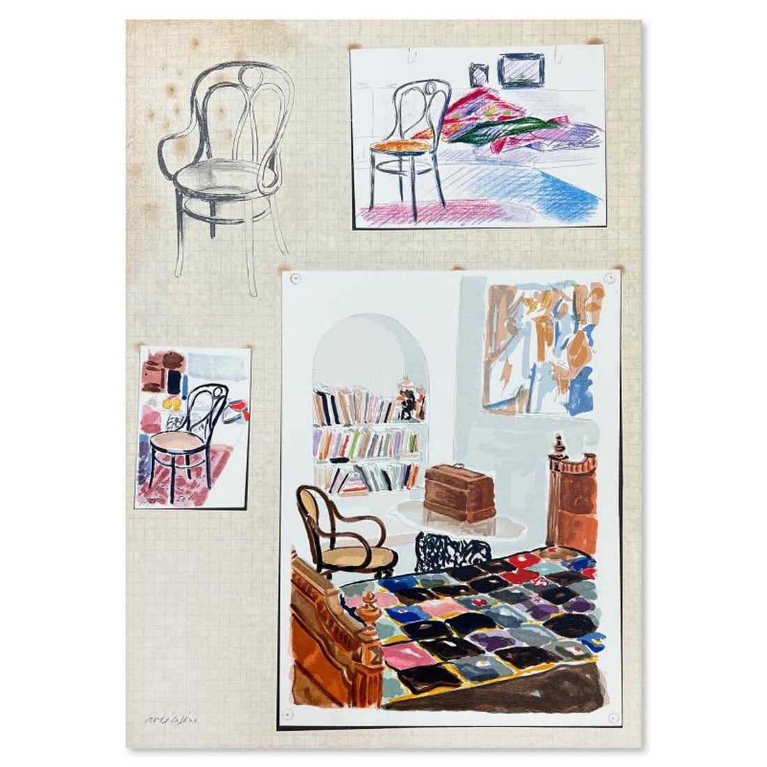 Arie Azene, Hand Signed, Numbered Limited Edition with Letter of Authenticity.: This is a limited edition on paper by Arie Azene. The piece comes hand signed by the artist, numbered, and with a letter of authenticity. Measures approximately 27" x 19". Reference#: 89810.