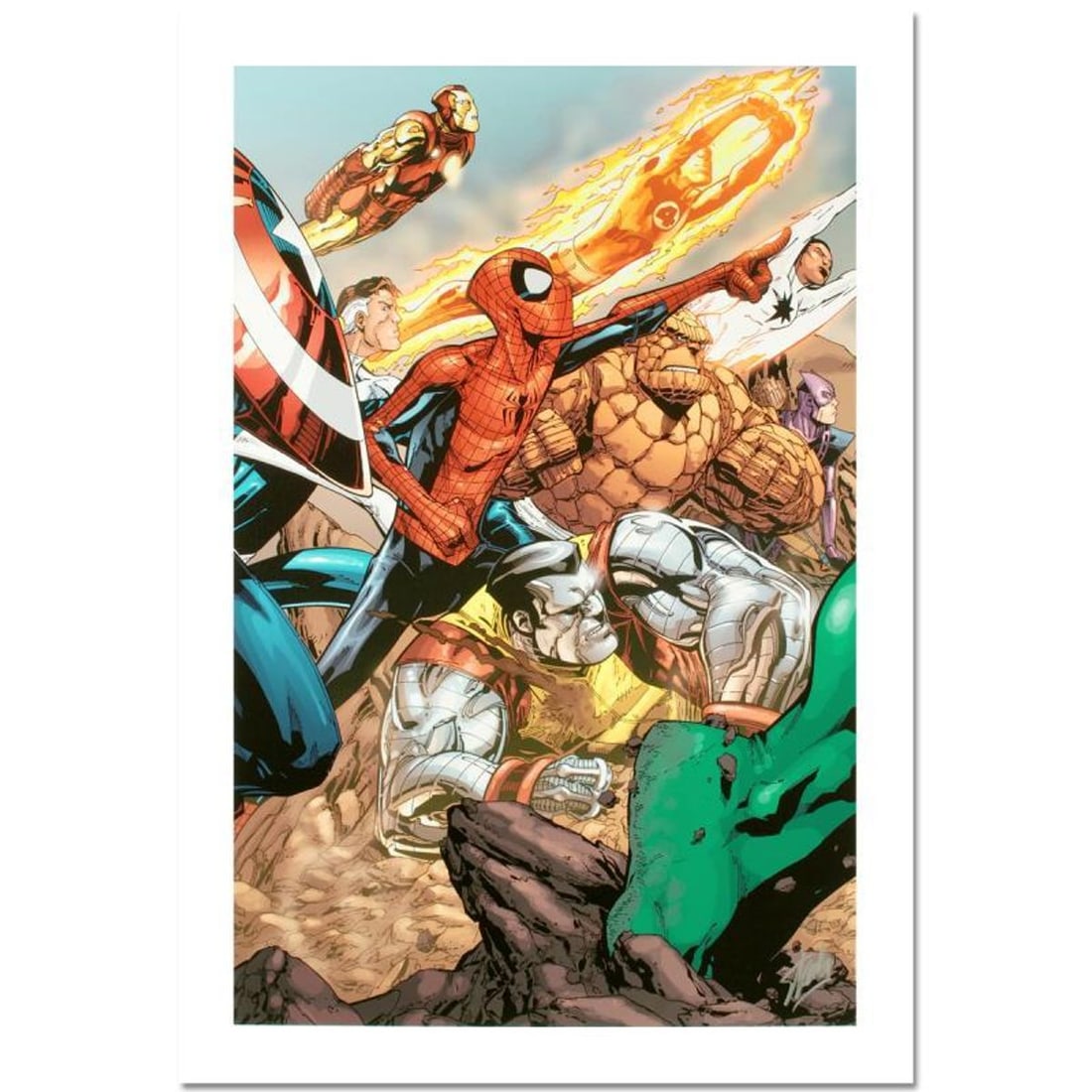 Stan Lee Signed, Marvel Comics AP Limited Edition Canvas "Spider-Man & The Secret Wars #3" with: Spider-Man & The Secret Wars #3 is a limited edition giclee on canvas with art by Patrick Scherberger. Officially licensed by Marvel, this piece is from an AP edition and hand signed by creative legen