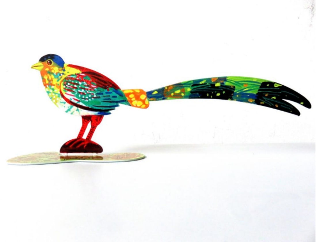 David Gerstein- Free Standing Sculpture "Generous Bird": Artist: David Gerstein. Medium: Free Standing Sculpture. Title: Generous Bird. Size: 5.1" x 13.7". Signature: Signed by the artist. Certificate of Authenticity: Is included. Additional: This piece is 