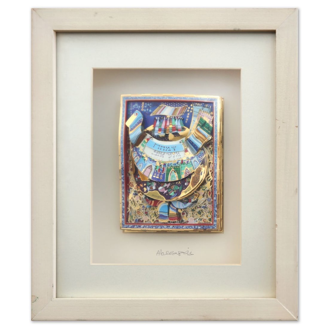 Raphael Abecassis- Original 6-Layer Decoupage: Artist: Raphael Abecassis. Medium: Original 6-Layer Decoupage. Size: 6" x 5". Measures approx. 13" x 11" (framed). Signature: Hand Signed. Certificate of Authenticity: Is included. Reference#: 10065.