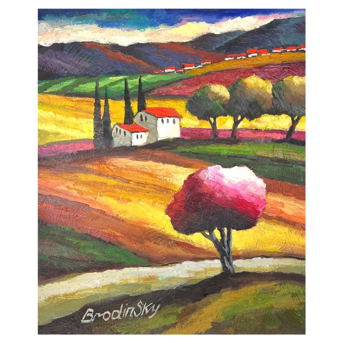 Slava Brodinsky, Hand Signed Original Painting on Canvas with Letter of Authenticity.: This is an original painting oil on canvas by Slava Brodinsky. Hand signed by the artist, this piece comes with a letter of authenticity. Measures approximately 24" x 20" (image).
