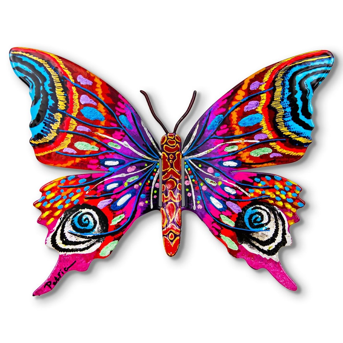 Patricia Govezensky- Original Painting on Cutout Steel "Butterfly": Artist: Patricia Govezensky. Medium: Original Painting on Cutout Steel. Title: Butterfly. Size: 6" x 8". Signature: Hand Signed by the artist. Certificate of Authenticity: Is included. Reference#: 563