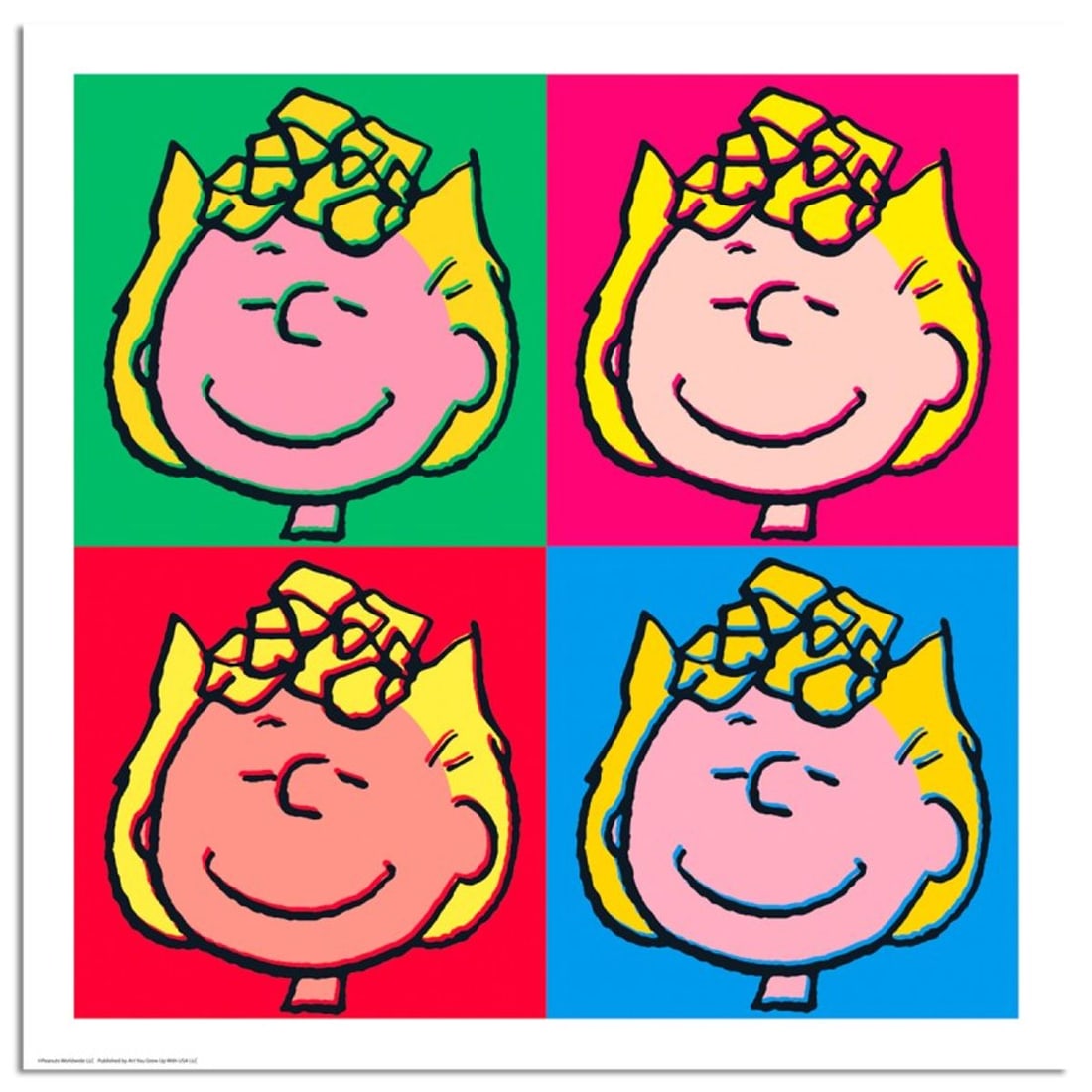 Peanuts, "Sally Goes Pop" Hand Numbered Canvas Limited Edition Fine Art Print with Certificate of: A vibrant and striking edition portraying the simple yet emotive art of Charles. M. Schulz, creator of PEANUTS . You'll love the color, it really POPS in person! It looks incredible on the wall and wi