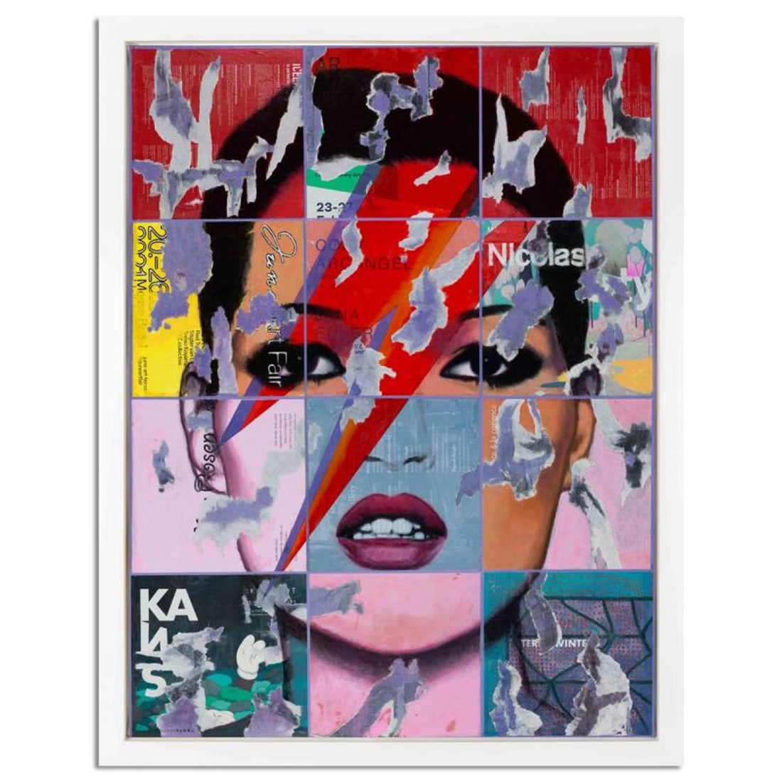 Francois Fressinier, "Lightning Bolt Moss" Framed Original Painting on Canvas. Hand Signed and with: Lightning Bolt Moss is an original painting by Francois Fressinier, oil and mixed media on canvas. The piece is hand signed, comes framed and with certificate of authenticity. Measures approximately 4