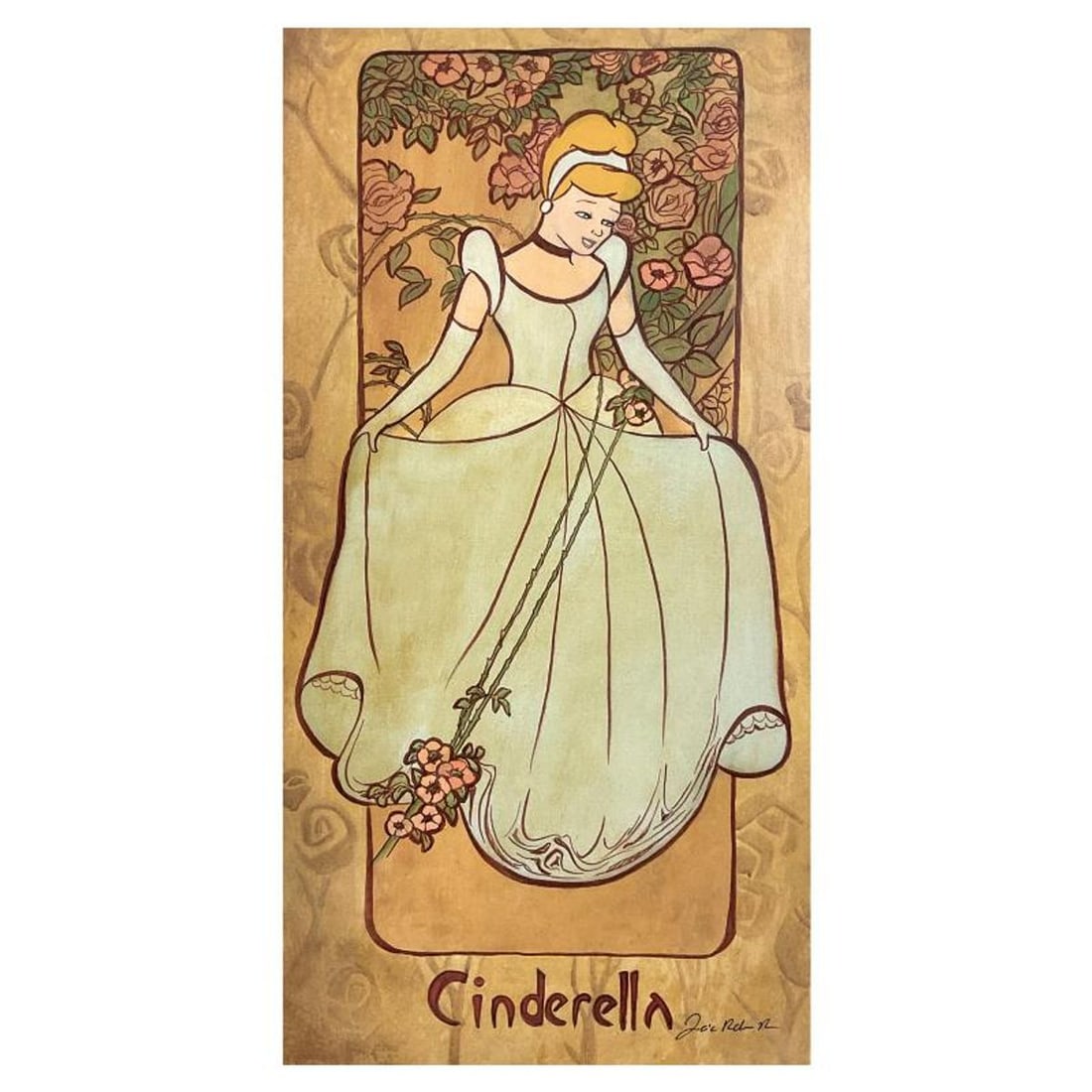 Tricia Buchanan-Benson, "Cinderella" Limited Japanese Edition on Canvas from Disney Fine Art,: Cinderella is a limited Japanese edition giclee on canvas by Tricia Buchanan-Benson, numbered and hand signed by the artist. This piece is licensed by Disney Fine Art. Includes Letter of