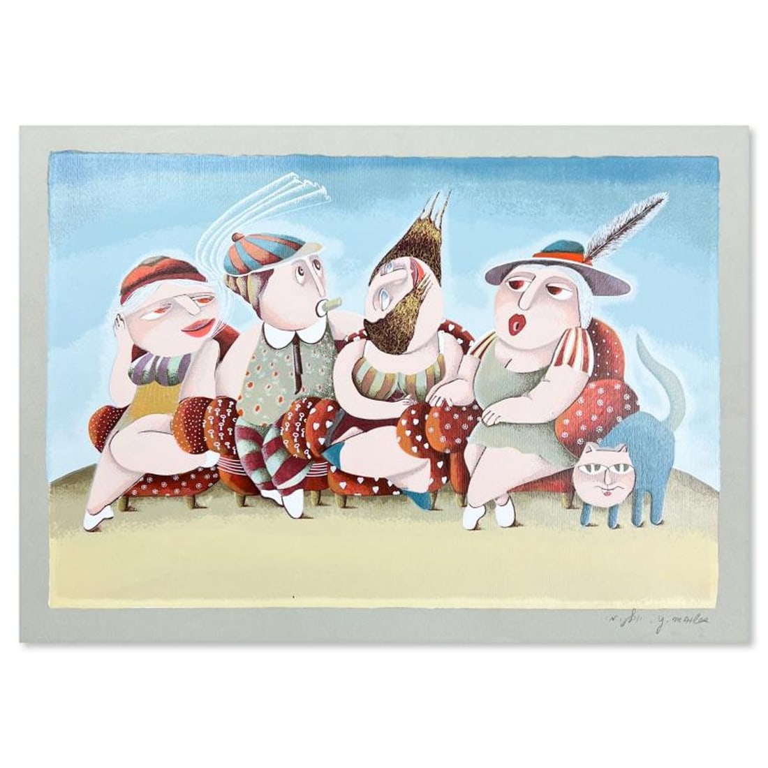 Yuval Mahler, Limited Edition Serigraph, Hand Signed and Numbered with Letter of Authenticity.: This is a limited edition serigraph on paper by Yuval Mahler. The piece comes hand signed by the artist, numbered, and with a letter of authenticity. Measures approximately 12" x 18". Reference#: 9170