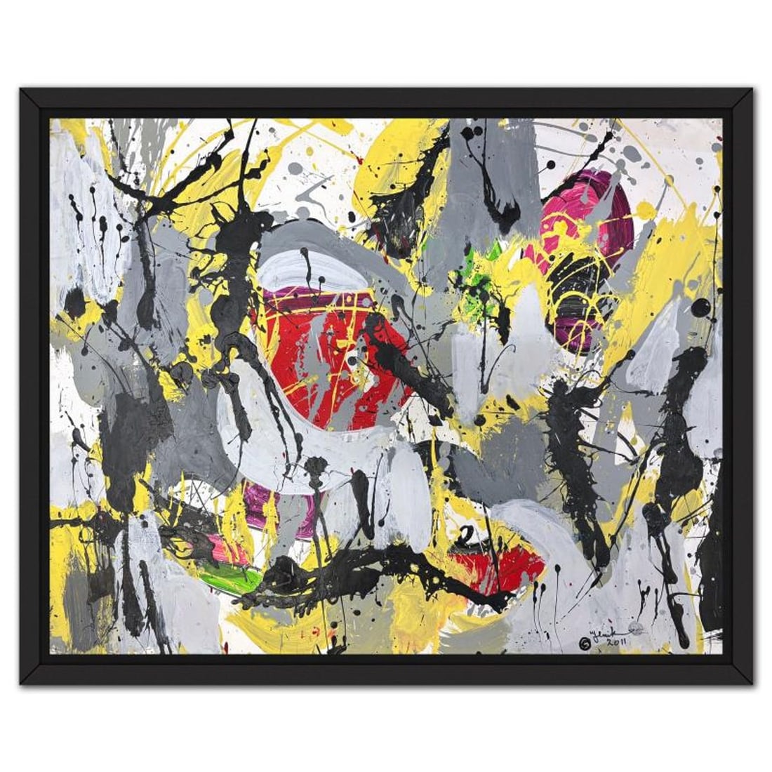 Jenik Cook, Framed Hand Signed Original Painting with Letter of Authenticity.: This is an original acrylic painting on paper by Jenik Cook. Hand signed by the artist, it includes Letter of Authenticity. This piece comes from the artist's personal collection. Measures approximate